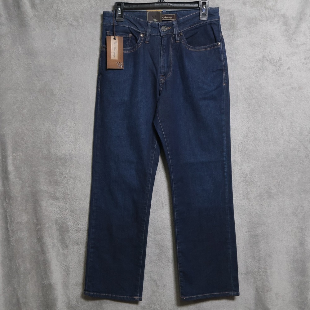 34 Heritage Charisma Jeans Mens 29x29 Dark Blue Denim Classic Straight Leg